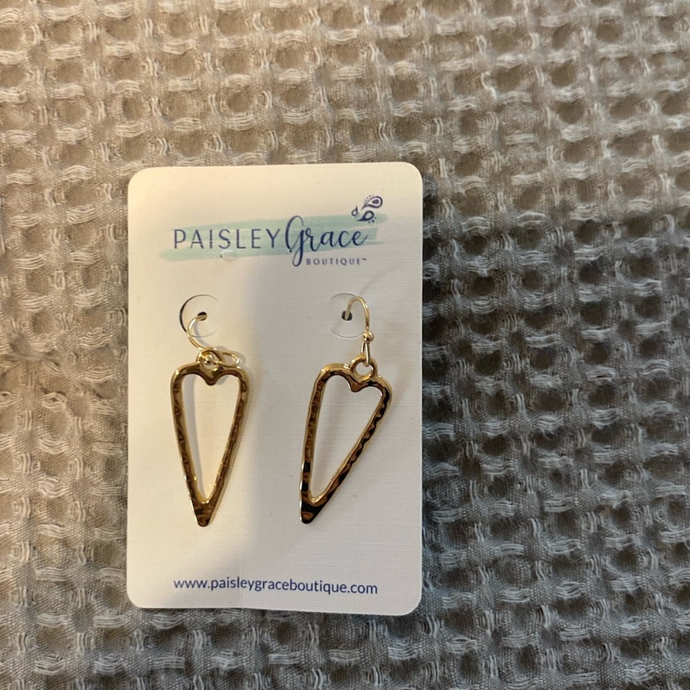 Gold Heart Earrings